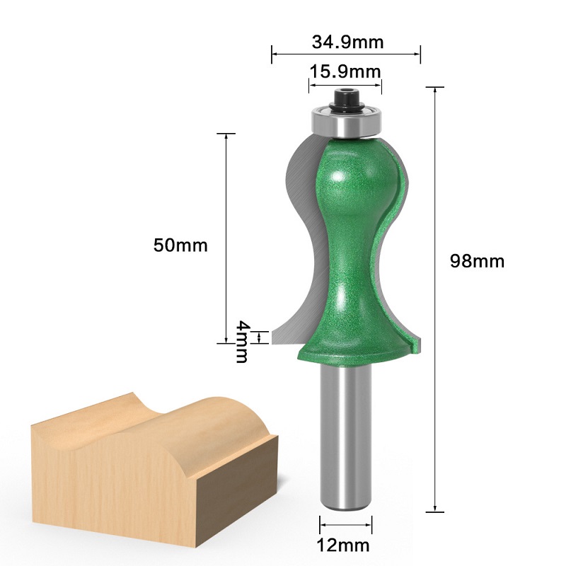 Bottleneck shape trim bit for woodworking (6)