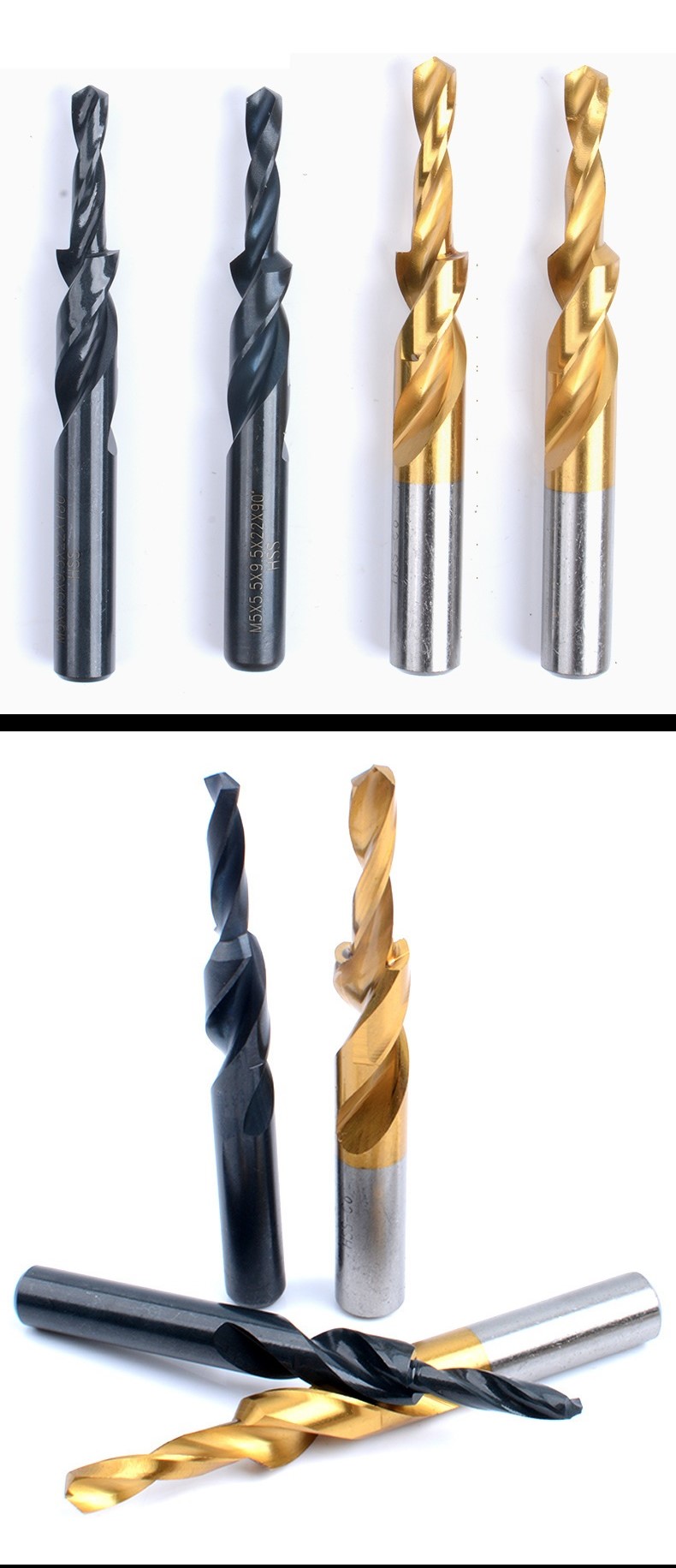 HSS Co M35 twist drill bits fully ground with two steps (3)