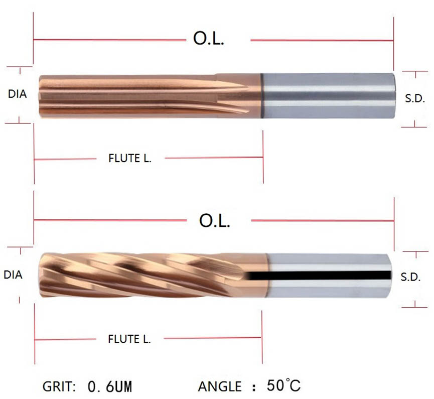 Solid Carbide Machine Reamer with Spiral Flute05